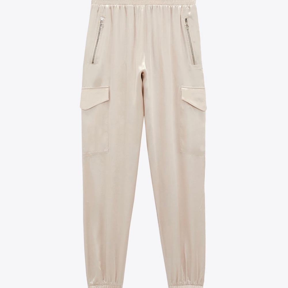 ZARA CARGO SATIN PANT